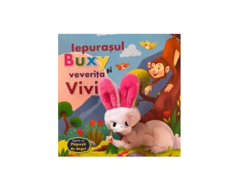 Iepurasul Buxy si veverita Vivi. Carte cu papusa de deget