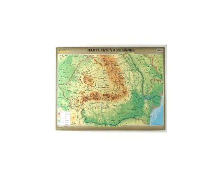 Harta fizica a Romaniei