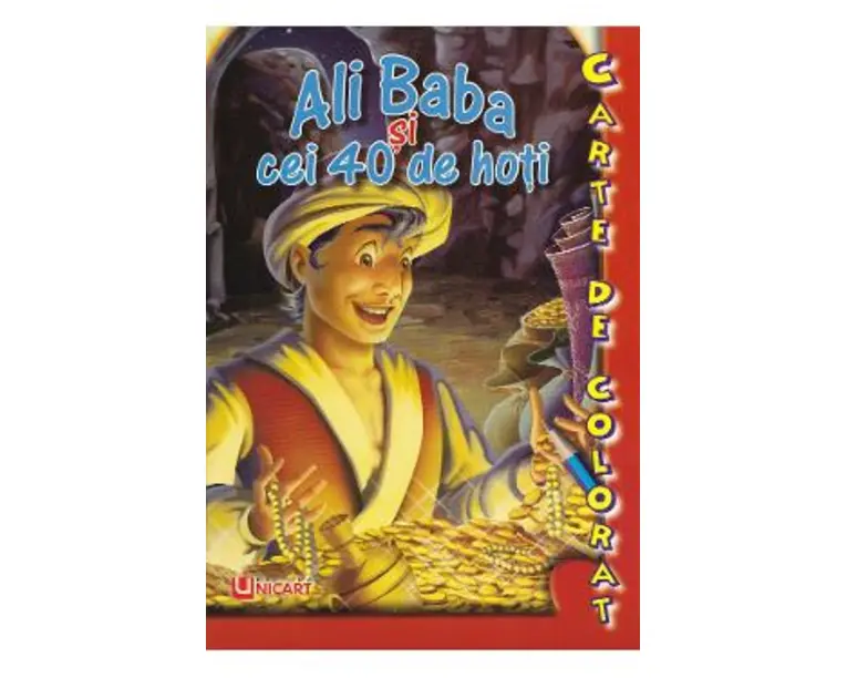 Ali Baba si cei 40 de hoti. Carte de colorat
