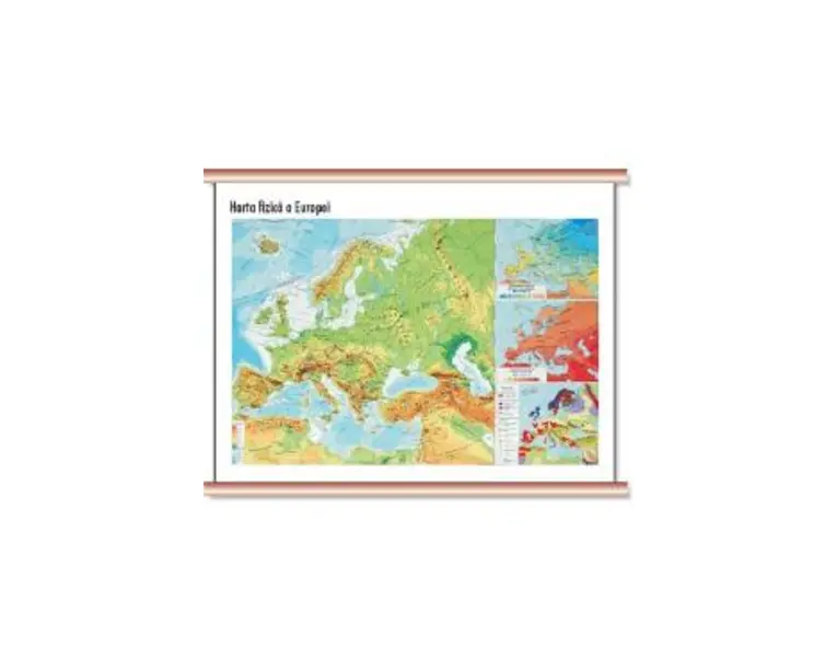 Europa - Harta fizica Cartographia 1:40 000 000