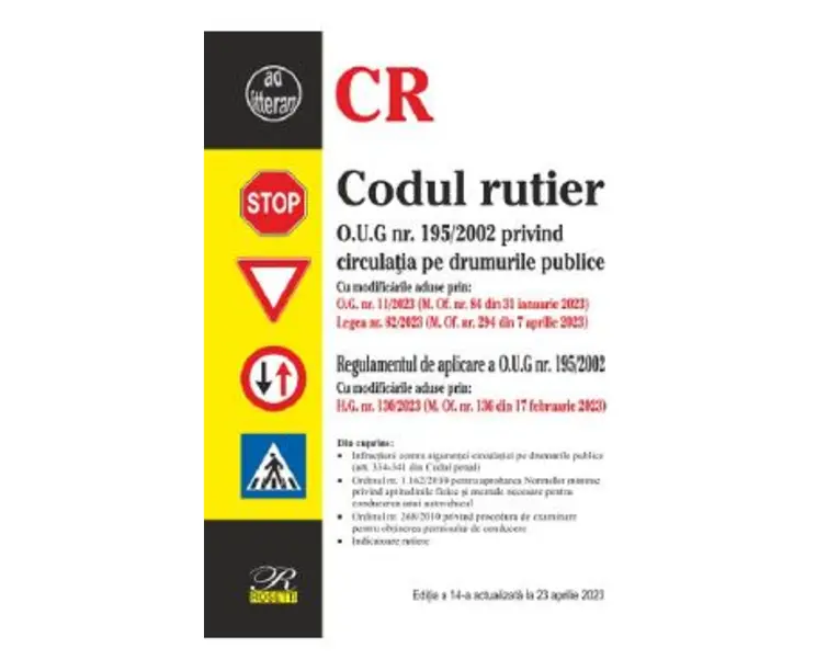 Codul rutier Ed.14 Act.23 aprilie 2023