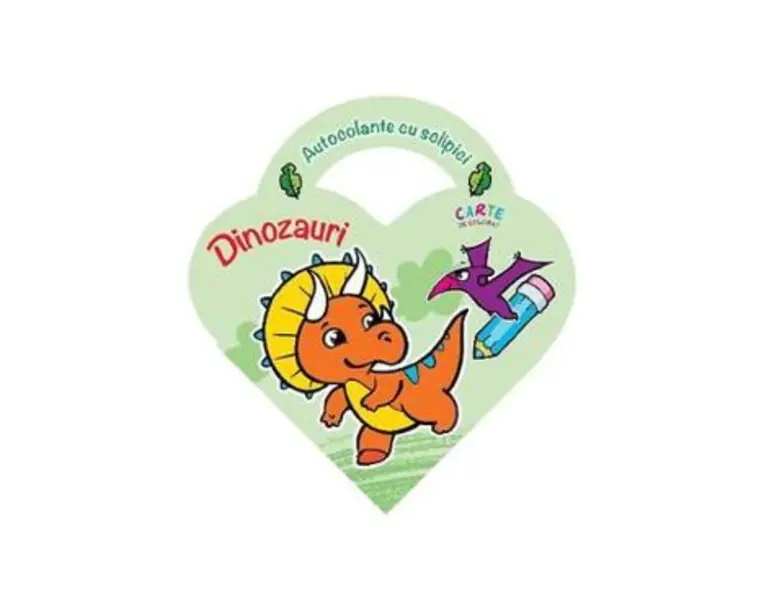 Carte de colorat: Dinozauri. Autocolante cu sclipici