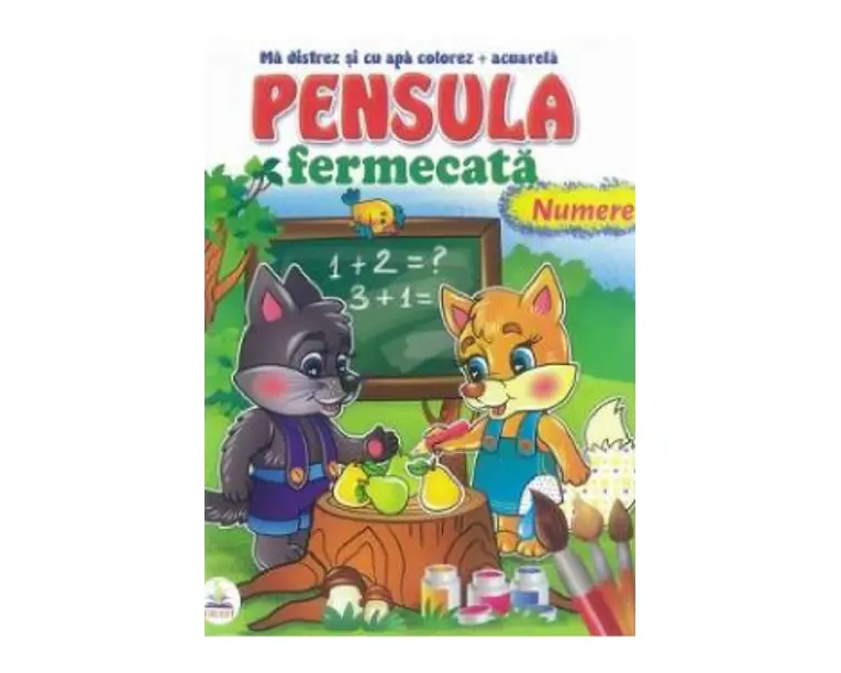 Pensula fermecata. Ma distrez si cu apa colorez. Numere