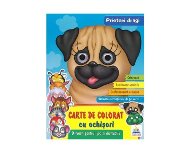 Carte de colorat cu ochisori. Prieteni dragi