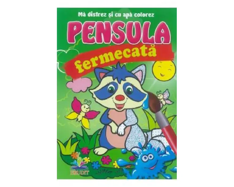Pensula fermecata. Ma distrez si cu apa colorez. Enotul