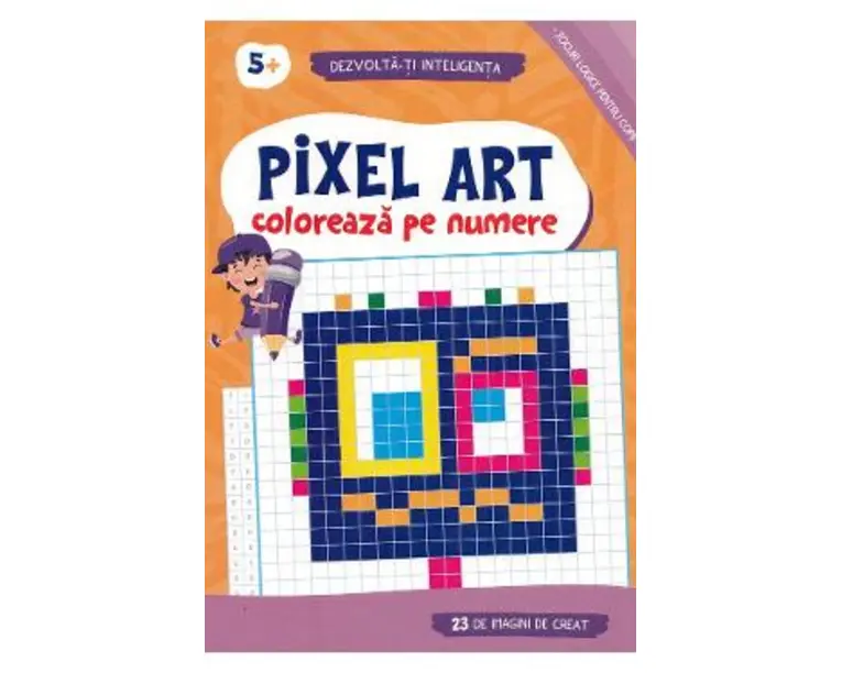 Pixel Art. Coloreaza pe numere 5 ani+