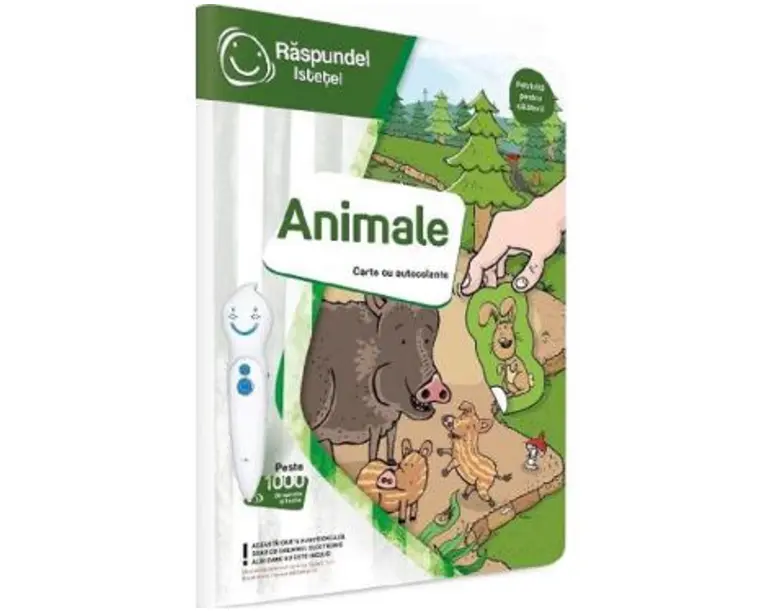 Carte cu autocolante: Raspundel Istetel. Animale