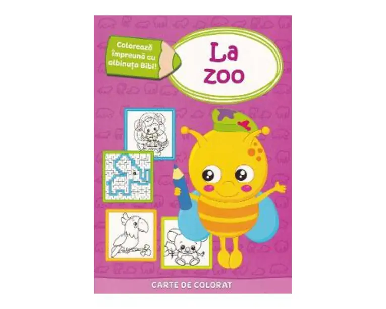 Coloreaza impreuna cu albinuta Bibi. La zoo