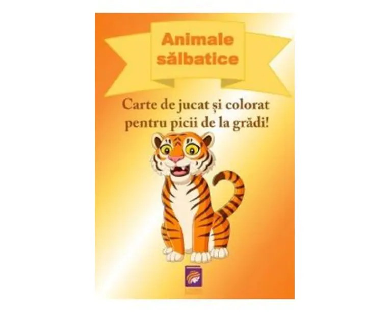 Animale salbatice. Carte de jucat si colorat pentru picii de la gradi!