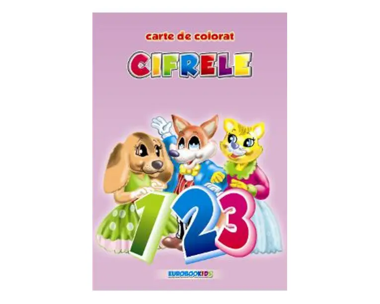 Cifrele - Carte de colorat A5