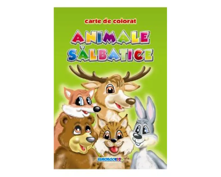 Animale salbatice - Carte de colorat A5