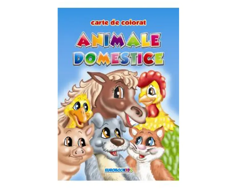 Animale domestice - Carte de colorat A5