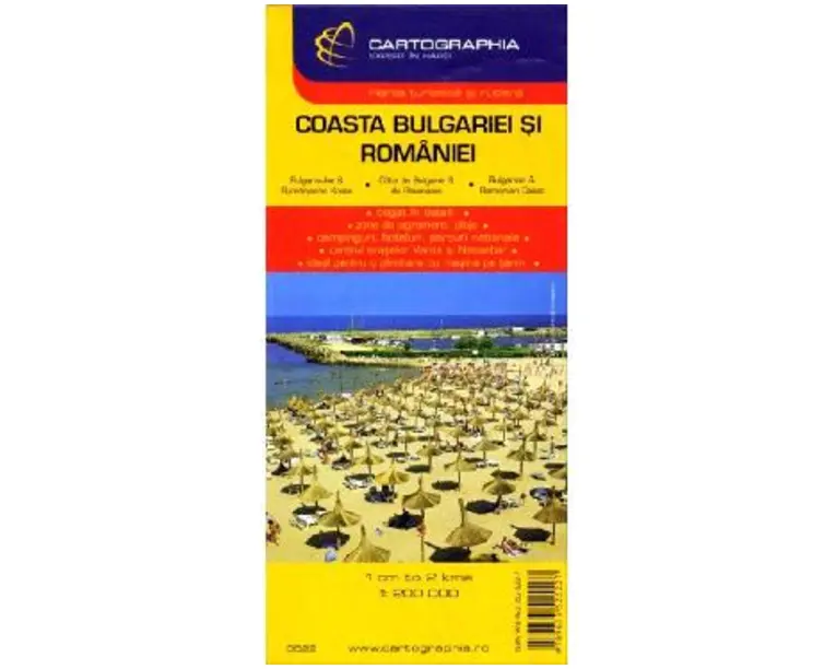Coasta Bulgariei si Romaniei. Harta turistica si rutiera