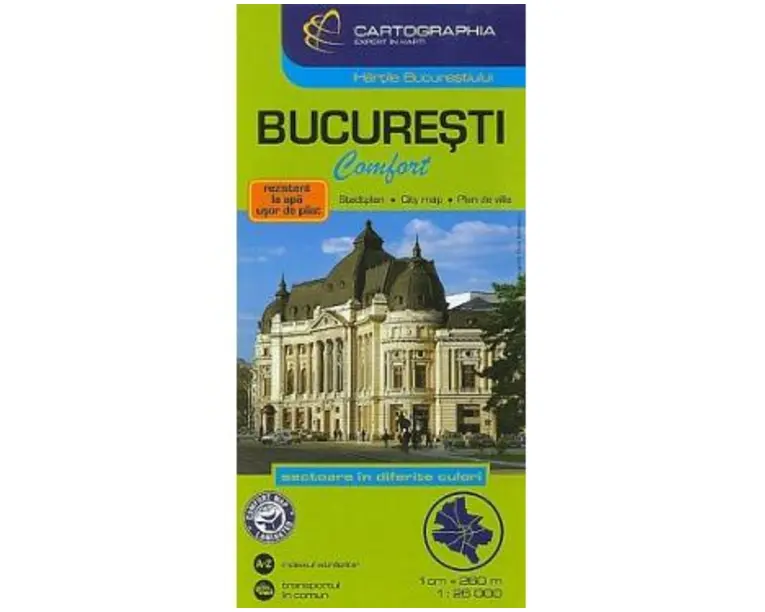 Bucuresti. Harta laminata