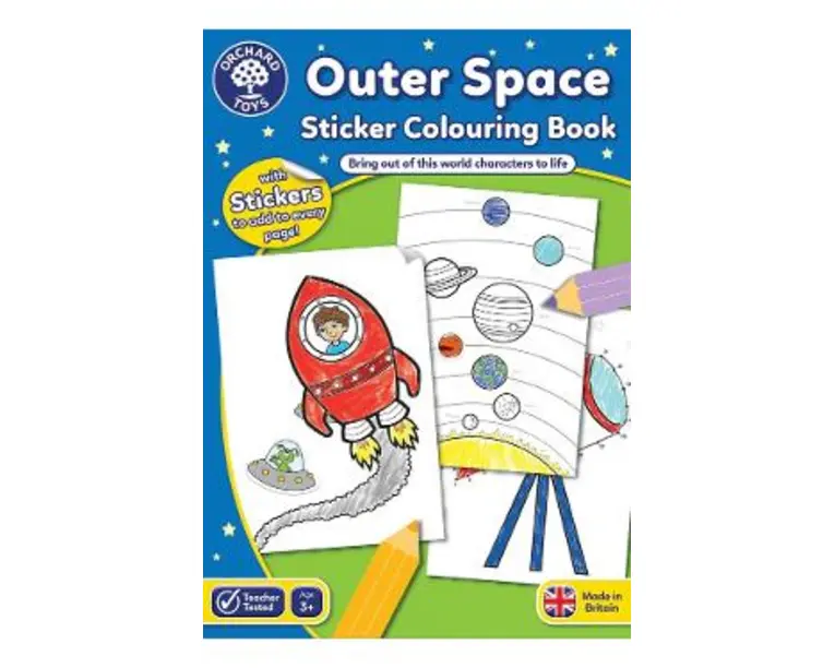 Outer Space. Carte de colorat cu activitati 3 ani+