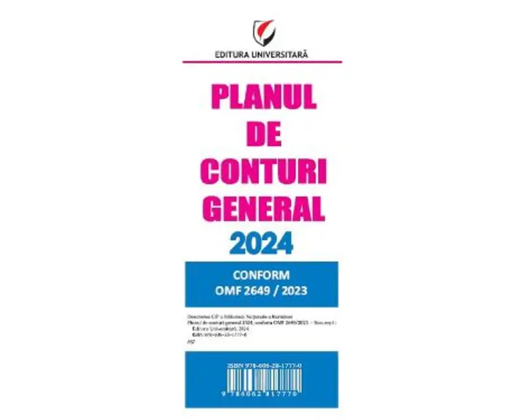 Planul de conturi general 2024, Conform OMF 2649 din 2023