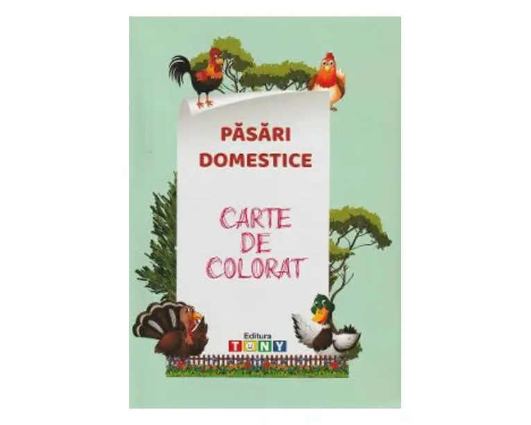 Pasari domestice. Carte de colorat