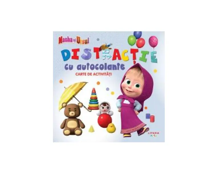 Masha si Ursul. Distractie cu autocolante. Carte de activitati