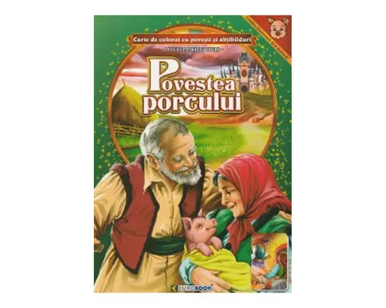 Povestea porcului. Carte de colorat cu povesti si abtibilduri