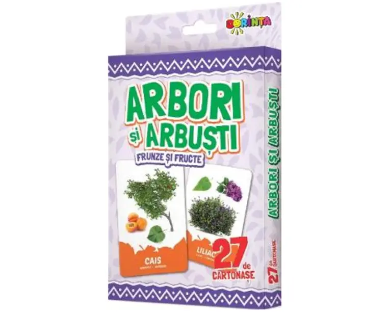 Arbori si arbusti, frunze si fructe. 27 de cartonase