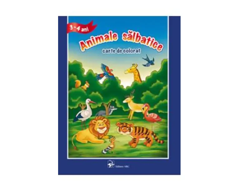 3-4 Ani - Animale salbatice - Carte de colorat