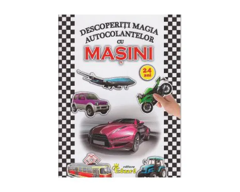 Descoperiti magia autocolantelor cu masini 2-4 ani