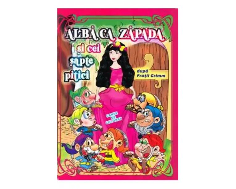 Alba ca Zapada si cei sapte pitici dupa Fratii Grimm - Carte de colorat 4.5
