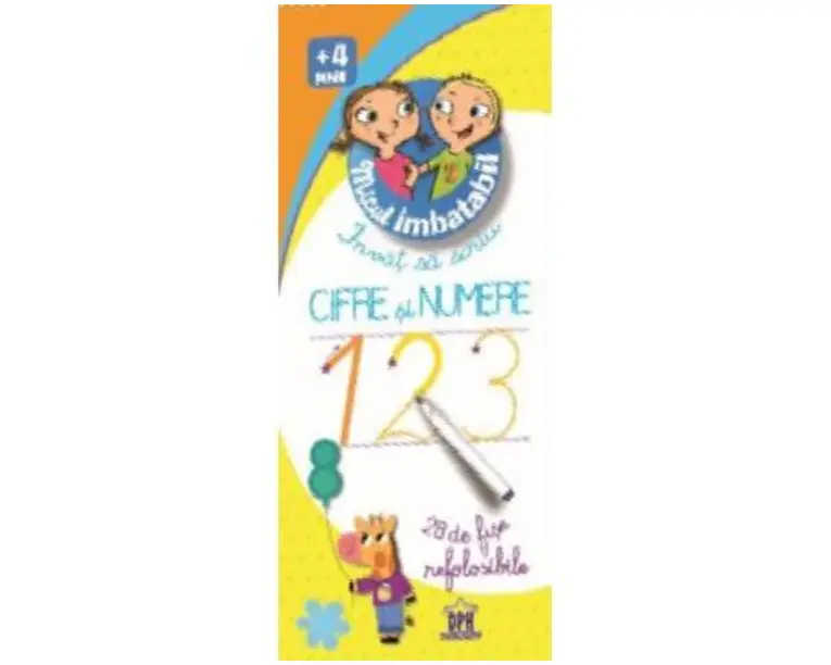 Micul imbatabil - Invat sa scriu cifre si numere - 4+
