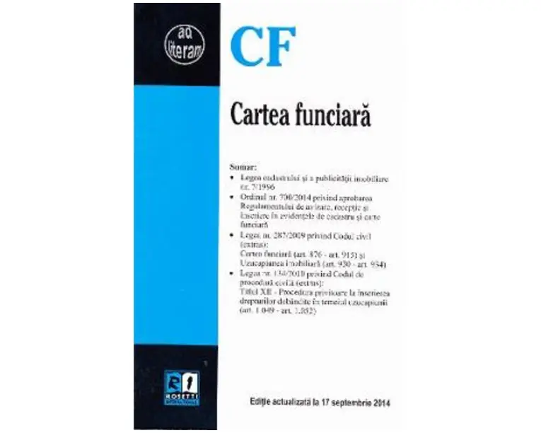 Cartea funciara act 17 septembrie 2014