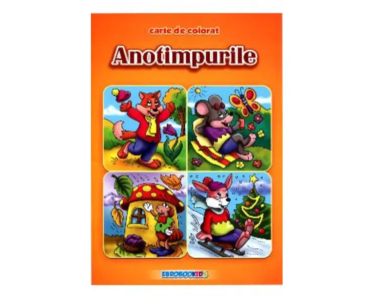 Anotimpurile - Carte de colorat