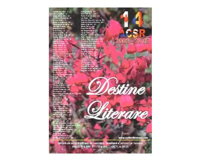 Destine Literare anul 8 Nr. 67-70. Iulie-Octombrie 2015
