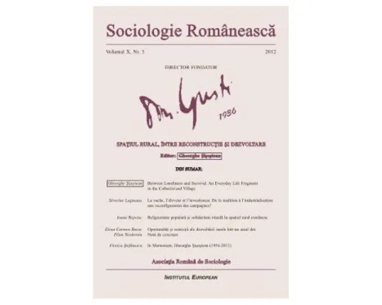 Sociologie Romaneasca Vol.x Nr.3 2012