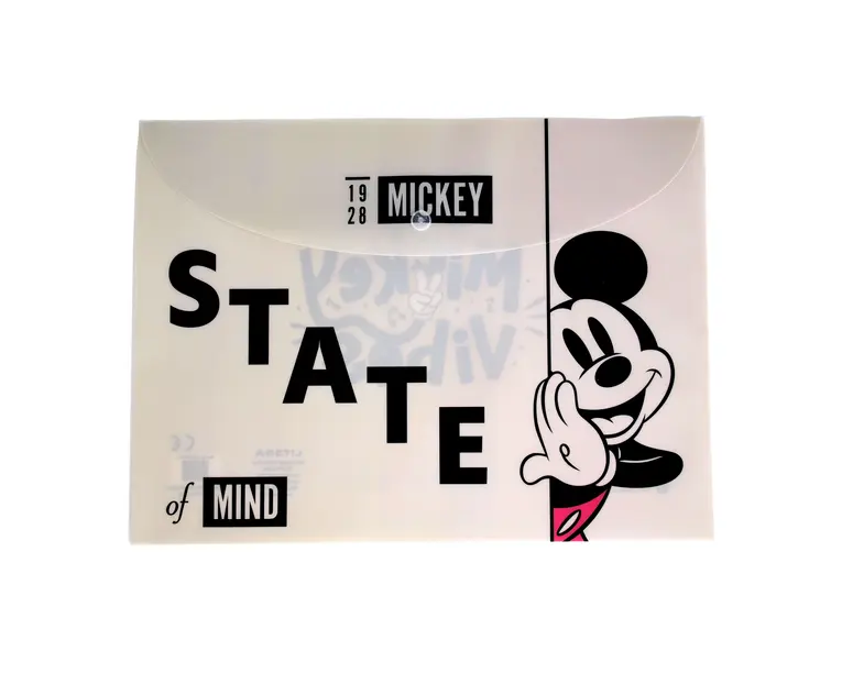 Mapa plastic A4 cu buton gimnaziu Mickey