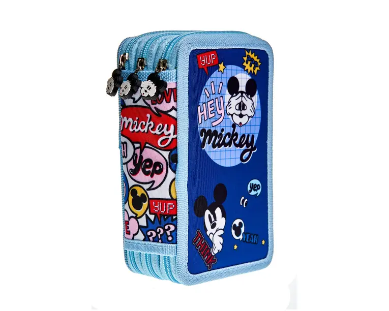 Penar cu 3 fermoare, echipat, 39 piese, Mickey Mouse