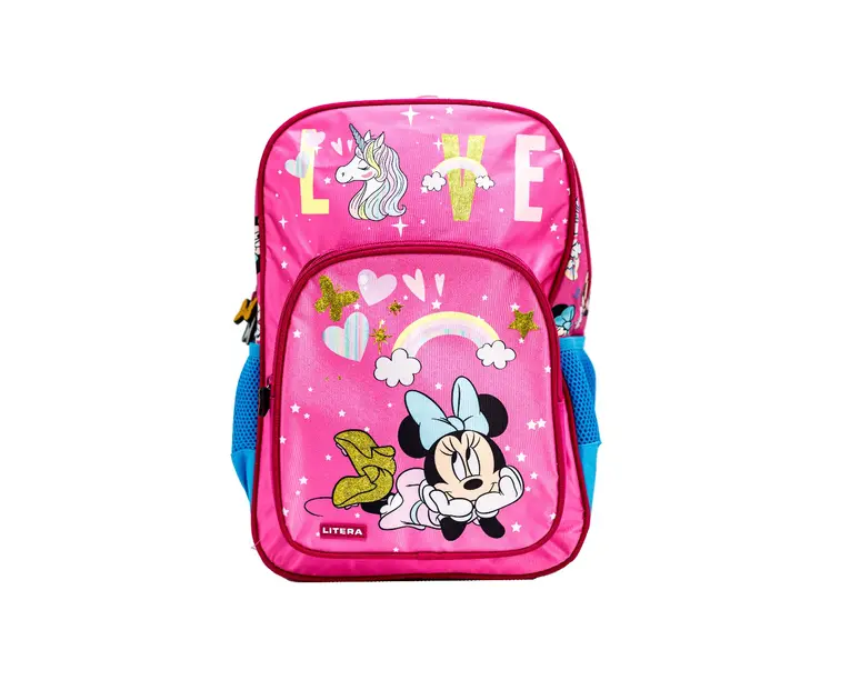 Rucsac primar 1 compartiment si buzunar 38x27x12 cm Minnie