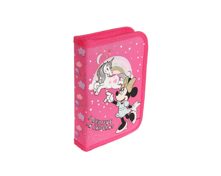 Penar 1 fermoar &amp; 2 flaps, 19.5x13x3.5 cm, 32 piese, echipat Minnie