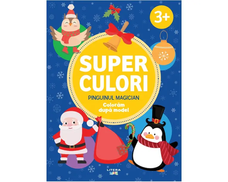 Superculori. Pinguinul magician. Coloram dupa model (3+)