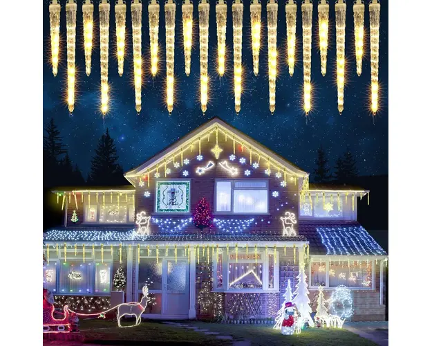 Instalatie solara 8 turturi 20-30 cm, 36 LED, 3 metri