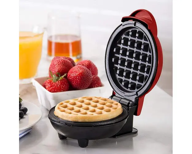 Mini aparat de facut vafe/gofre, invelis antiaderent, protectie supraincalzire, indicator luminos
