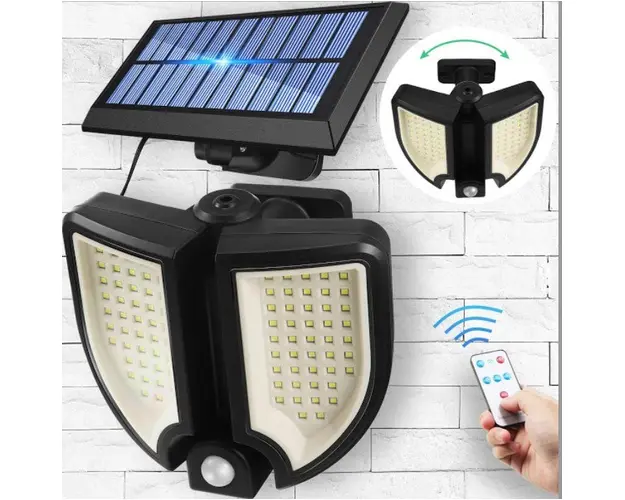 Lampa solara 90 LED, senzor de miscare, telecomanda
