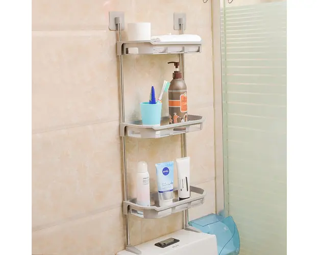 Suport multifunctional depozitare pentru toaleta, 3 polite, 88 x30cm