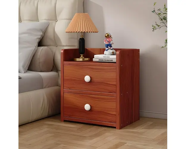 Noptiera alba minimalista din PAL cu 2 sau 3 sertare