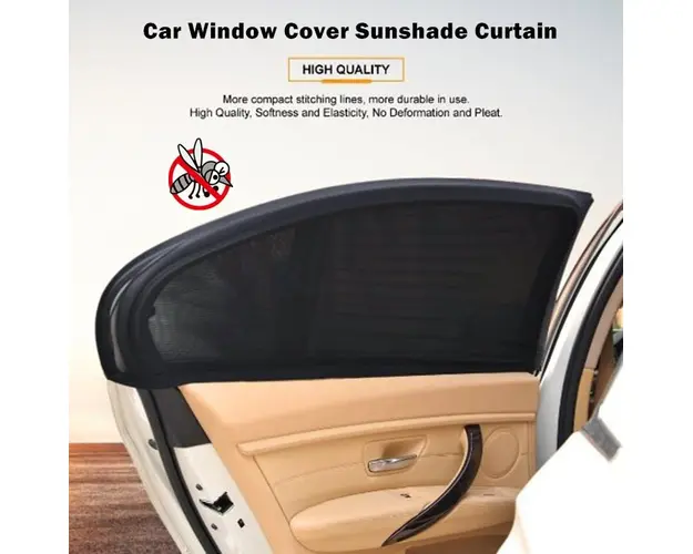 Parasolar auto geam lateral, set 2 buc, compatibil multi marca, negru