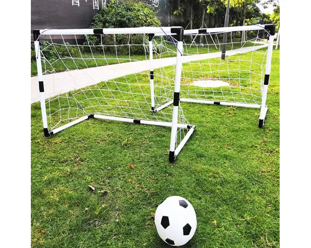 Set de joaca, 2 porti de fotbal cu pompa de umflat si minge de fotbal 85 x 60 x 42 см
