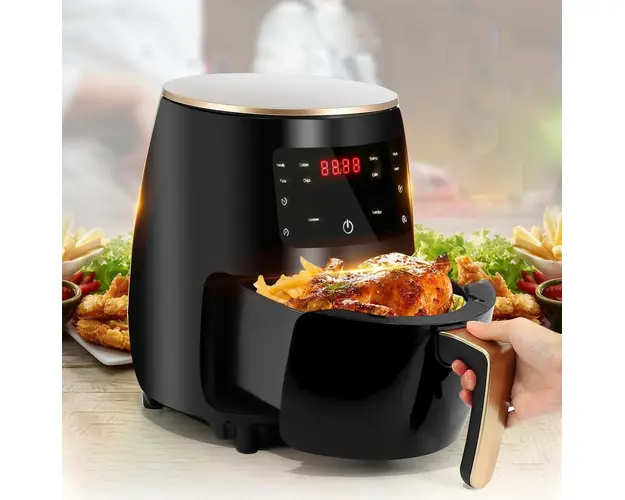 Friteuza cu aer cald, S-18 Air Fryer, 2400W, afisaj digital, LCD Touch control