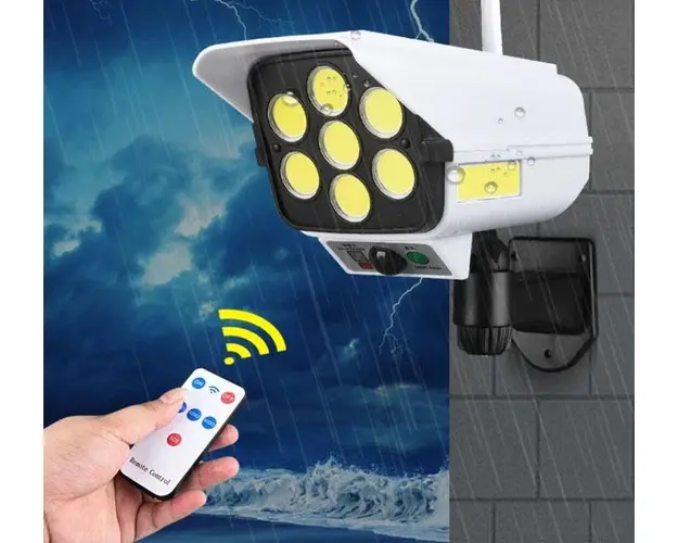Camera falsa de securitate 2 in 1 cu proiector solar si senzor de miscare