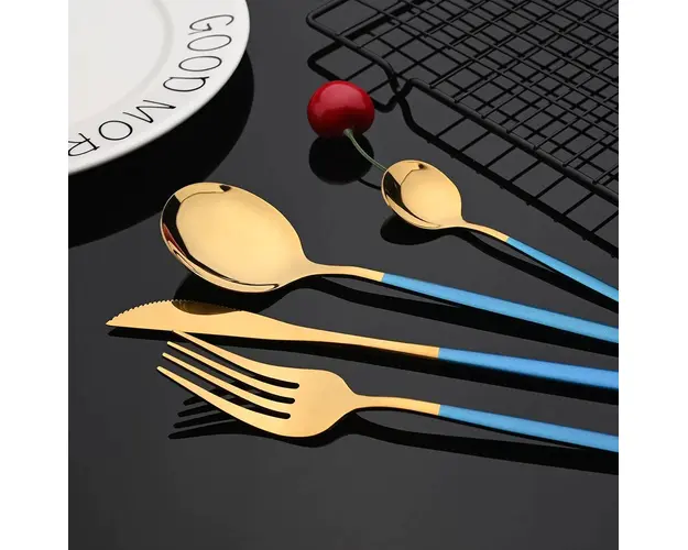 Set tacamuri 24 piese stil portughez, otel inoxidabil