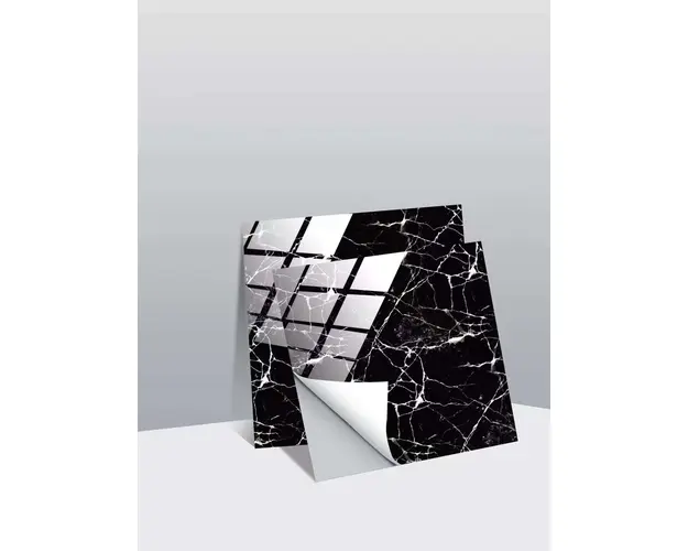 Set 10 x placi autoadezive pentru perete tip marmura, impermeabila, 60x60 cm