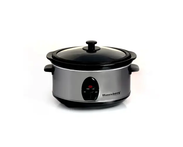 Oala electrica slow cooker cu capac sticla termorezistenta, Hausberg HB 1300, 3.5 L, 200 w