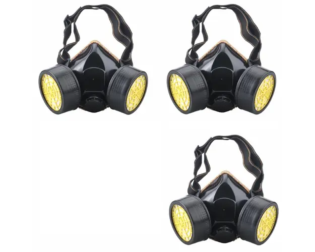 Pachet Masca de protectie, anti praf si vapori, anti-poluare, cu 2 filtre de carbon activ si ochelari